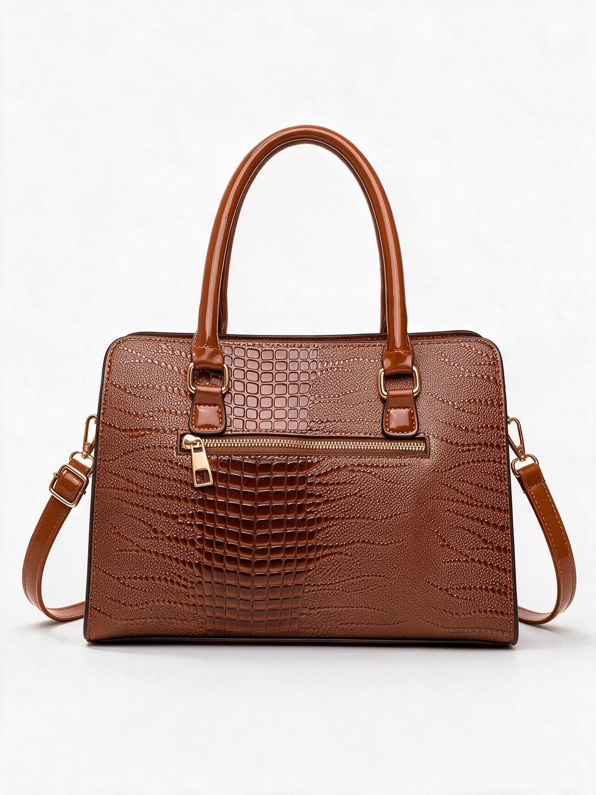 Croc Top-Handle Bag