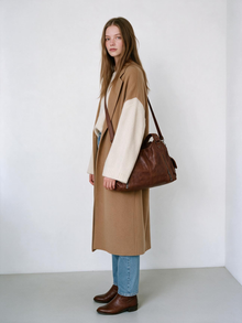 Brown Vegan Leather Tote Bag