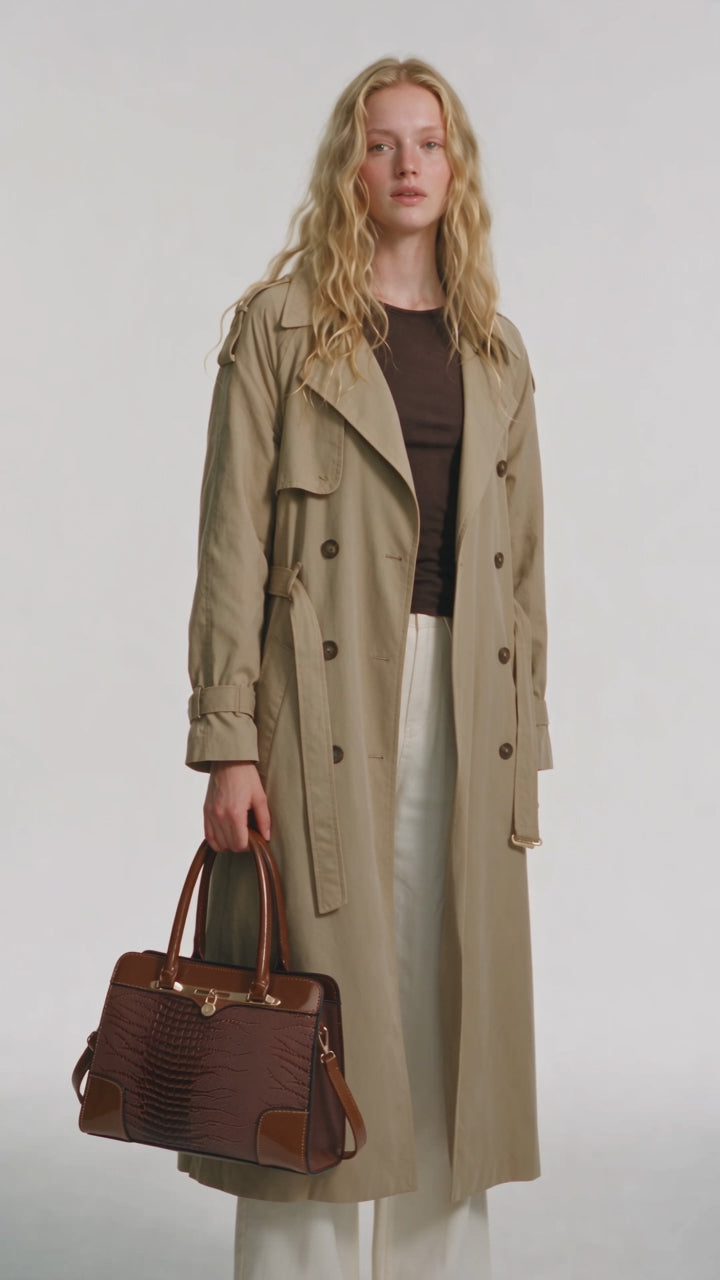 Croc Top-Handle Bag